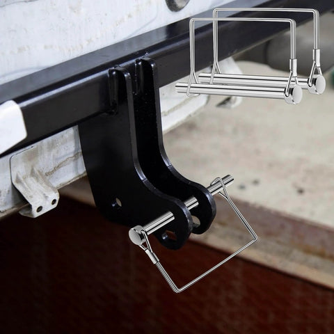 6 Pack Trailer Coupler Pins 5-16 Inch By 4 Inch Heavy Duty Square Towing Hitch Pins securing trailer hitch connection