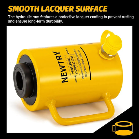 Heavy Duty 60 Ton Hydraulic Hollow Ram Jack With Four Inch Stroke Auto Retract Built Tough Portable Power Cylinder Reliable Workhorse For Busy Mechanics And Shop Teams Everywhere