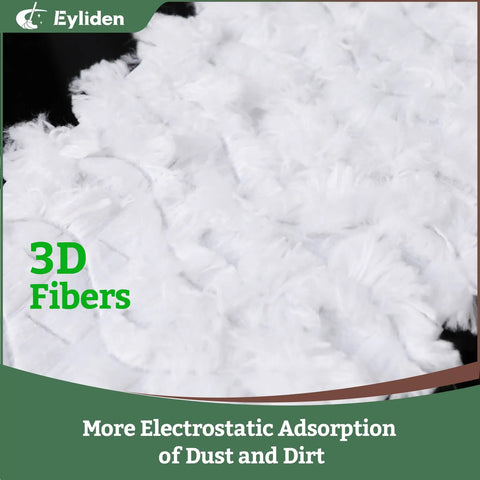 24 Count Heavy Duty Pet Hair Sweeper Pads For 10 Inch Mop showcasing 3D fiber material for effective fur and dust capture.
