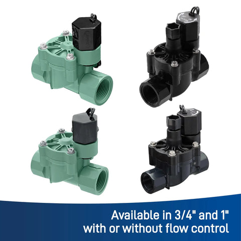Automatic Sprinkler Valve Three Quarter Inch FPT L Series With 24 Vac Solenoid Manual Actuation displayed in various models
