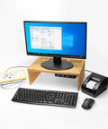 Rugged Metal 4 Port USB 2.0 Powered Hub For Industrial Use connected to monitor under wooden stand with mouse and keyboard
