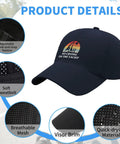 Navy Mens Breathable Summer Cap With Top Vent Holes, Adjustable Strap, features breathable mesh and soft sweatband details.