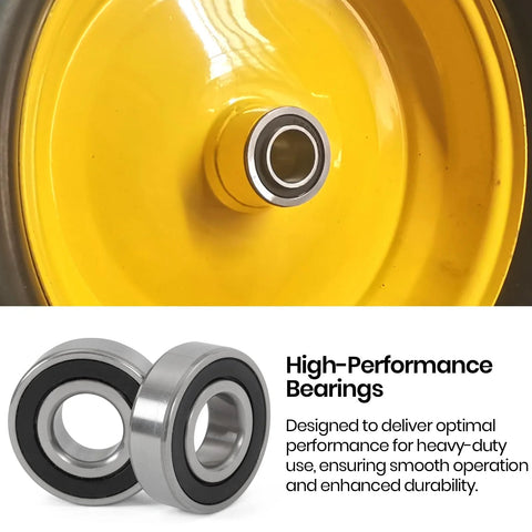 4-pack 3/4 in ID x 1-3/8 in OD carbon steel wheel bearings for lawn mowers and carts; sealed bearings