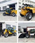 Multiple angles of All Terrain 4WD Telehandler Workhorse For Heavy Duty Construction Farm Mining And Landscaping Projects