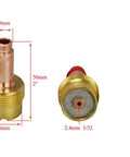 Pro TIG Gas Lens Collet Bodies Kit 2.4mm 3/32 copper body with 45V64 size for SR WP 17 18 26 TIG Welding Torch