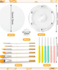 Level Up Your Sweet Baking Game With This Solid Acrylic Cookie Decorating Turntable Kit That Comes Loaded With Scribe Needles Soft Brushes Grip Mats And Rubber Feet For Flawless Icing Every Time, featuring turntable, brushes, needles, and mats.