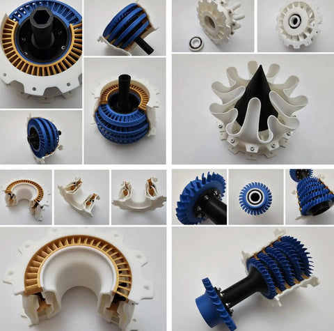 Jet Engine Model Components Kit For Bambu Lab Makerworld MH006 showing hardware and parts layout for DIY builders.
