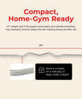 47 Inch EZ Curl Bar with Star-Lock Collars, 11 lb bar, fits 1 inch plates, 300 lb capacity, chrome finish for home gym workouts