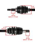 Front Left And Right CV Joint Axle Kit For Honda Foreman 500 4x4 2005-2013 And Rincon 680 4x4 2006-2023 Dual Axle Beefy Replacement Fit For Trx Foreman Rubicon Es Eps Models, black CV axle with spline measurements