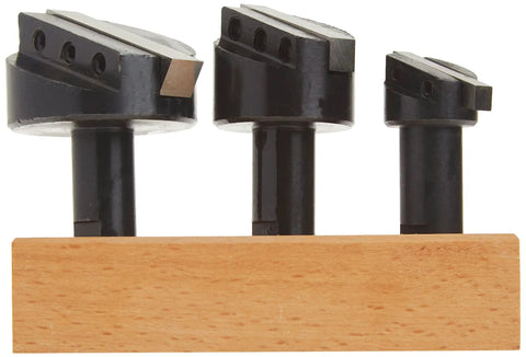 Fly Cutter Set With Tool Bits Includes Three Head Sizes Three Quarter Inch One And One Eighth Inch One And Three Eighth Inch Plus Half Inch Shank