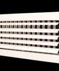 12 Inch Wide Aluminum Air Vent With Adjustable One Way Damper And Curved Blades, Multi Shutter Diffuser For HVAC Ducts, Powder Coated Finish