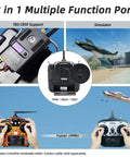 3 in 1 function port showing TBS CRSF support, FPV aircraft flight simulator, 12 Channel RC Transmitter And Receiver with remote control view