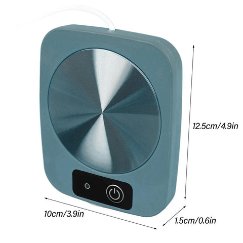 Smart Coffee Mug Warmer Keeps Your Morning Brew Cozy At Steady 131 Degrees With Usb Powered Thermal Control Solid Choice For Desk Office Or Car Setup Coffee Enthusiasts Stoked On Consistent Heat In Green, compact size with a sleek design.