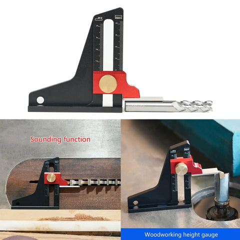 Height Gauge For Woodworking With Aluminum Alloy Body Lockable Digital Height Measuring Tool For Table Saws And Router Tables