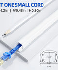 Product image of 128 Inch Cord Hider For One Cord Self Adhesive Cable Wire Cover On Wall White Plug And Play Easy Install Concealer