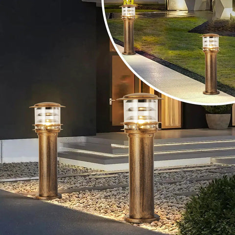 Weatherproof Aluminum Post Cap Lights For Deck And Yard With Bright Acrylic Diffuser on pathway illuminating garden