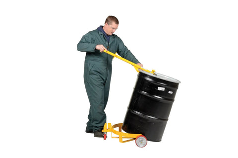 Heavy Duty Steel Low Profile Drum Dolly With Wear Resistant Polyurethane Wheels 1200 Lb Capacity Rugged Barrel Loader Moves Heavy Barrels Like A Champ For Any Warehouse