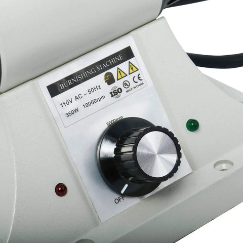 Control knob and label on Leather Polisher Sander 350W Edge Burnishing Tool 0 To 8000 RPM 110V Leather Finishing Machine