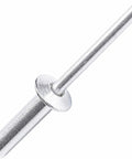 Close-up of a single aluminum dome head closed end pop rivet from 60 Piece Closed End Pop Rivets Kit All Aluminum Dome Head Sealed Blind Rivets