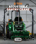 Adjustable Gantry Crane Frame For Lifting Up To 2 Ton Portable Shop Hoist With Locking Wheels Height Adjustable To 12 Feet