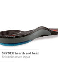 Men's AIRR Orthotic Insoles Full Length Gel Shoe Inserts with SKYDEX cushions in arch and heel for flat feet and low arches