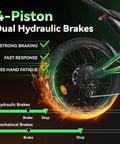Heavy Duty Adult Electric Dirt Bike With Full Suspension Fat Tires And Hydraulic Brakes Badass 4000W Motor rear wheel and hydraulic brake detail