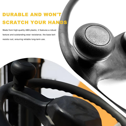 Durable ABS Steering Wheel Knob Spinner For One-Hand Driving, Non-Slip Universal Wheel Rotator, 8mm Screw Mount