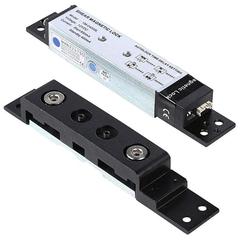 2600lb Magnetic Lock With Concealed Mount 12VDC Electric Shear Lock Auto Locks When Unlocked Door Static Sensor Fits 90 or 180 Degree