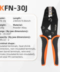 Nine Piece Ratcheting Crimping Tool Set With Seven Interchangeable Dies And Wire Stripper for AWG 22 to 2 terminals and connectors