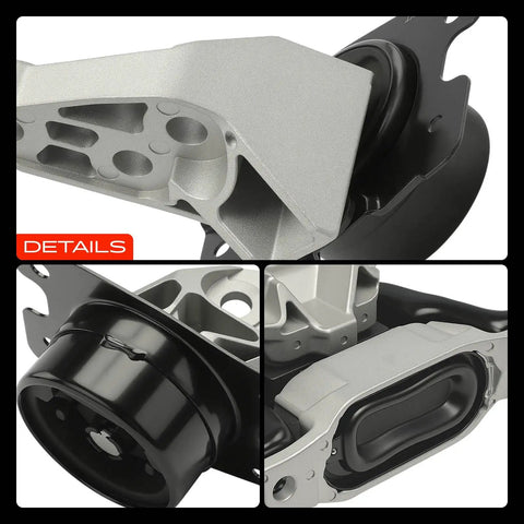 Premium Quality Heavy Duty Engine And Transmission Mount Kit Set Of 4 For Chevy Equinox Gmc Terrain V6 Automatic 2010 Through 2017 close-up of mount details including rubber and steel components.
