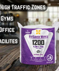 Bulk Wipes 4 Pack 1200 Count Durable Pre Saturated Cleaning Wipes For Gym Equipment Benches Mats And Machines packaging.