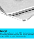 M5 Square Washer Set, 5 Pack 25x25x2mm 304 Stainless Steel Flat Plate Washers, Rust Resistant Gasket Spacers For Hardware Fastening And DIY Projects For Builders And Hobbyists. 304 stainless steel square plate washers