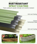 Diagram of Round Raised Garden Bed Set Of Two 3x3x1 Ft Heavy Duty Galvanized Steel Planter Boxes with anti-rust coating labels