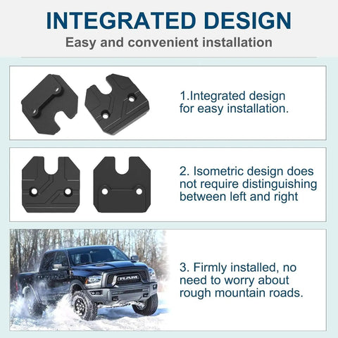 Ram 1500 Sun Visor Repair Kit 2019-2026, 2 Pack Aluminum Visor Clips For Trucks installation and design features
