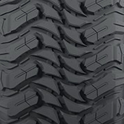 Close-up of Trail Blade MTS Mud Terrain Tire LT275/60R20 for Light Trucks, showcasing aggressive shoulder tread design.