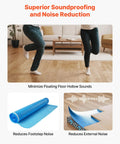 Image showing Rock Solid No Sweat Floor Underlayment 600 Square Feet 2 Mm Thick EPE Foam Padding for soundproofing flooring.