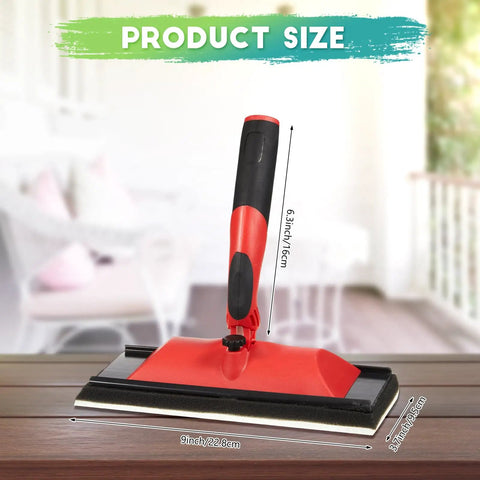 Two Pack 9 Inch Paint Edge Trimmer Tool With 180 Degree Rotating Handle For Decks Walls And Ceilings Stain Pad Edger