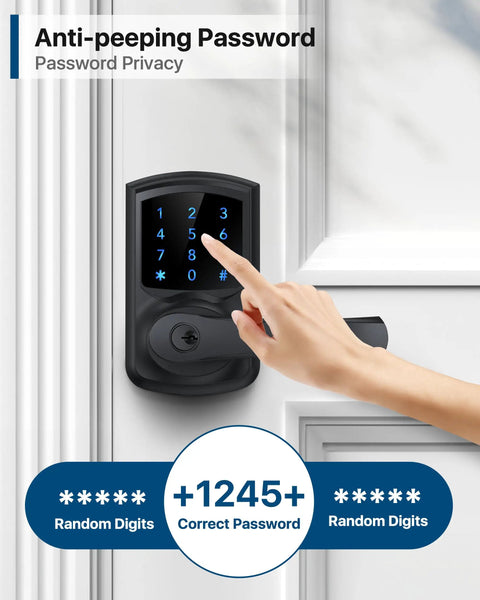 Legit Secure Zinc Alloy Keyless Entry Door Lock With Blue Backlit Keypad No App Drama Built Hella Tough For Daily Family Security And Grandma Toddler Approved Smooth Touchscreen Handle