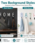 Hella Slick Personalized Wooden Wall Hook With Custom Letter Design For Super Kickass Towel Organization In Your Bathroom Bedroom Or Entryway Plus Fresh White Finish on black and white boards.