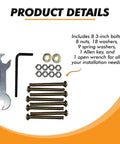 Solid As A Rock Replacement Bed Frame Hardware Kit With Heavy Duty Screws And Bolts For Metal Frames No Fuss Assembly Of Headboard And Footboard 42 Piece Set components including bolts, nuts, washers, and wrenches.