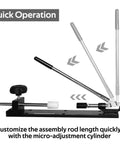 Pen Assembly Press With Adjustable Assembly Rod For Woodturning Lathe Pen Making, 30 Pound Press, Micro Adjustable Rod, shown in operation.