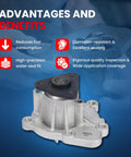 Engine Water Pump For 2011-2021 Kia Sportage 2.4L Gas Models with high-precision water seal and corrosion-resistant design.