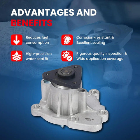 Engine Water Pump For 2011-2021 Kia Sportage 2.4L Gas Models with high-precision water seal and corrosion-resistant design.
