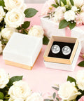 Half Ball Dome Stud Earrings For Women Silver Plated Button Jewelry Minimalist Chic Everyday Wear Turn Heads With Simple, Eye-Catching Style That Elevates Any Look. silver-plated studs in gift box