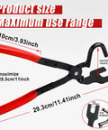 Sporthfish exhaust hanger removal tool (pliers) with red grips and black steel body; 25° offset design