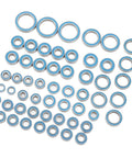 55 Piece RC Car Ball Bearings Kit With Double Rubber Seal Deep Groove Dope Upgrade For 1/10 Scale RC Crawlers, Durable Replacements, Easy Install, Improves Smooth Steering, Durability, And Overall Performance, assorted blue-sealed bearings