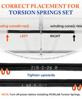 Heavy Duty Pair of 2 Inch Garage Door Torsion Springs for Standard 7 to 8 Foot Doors with 0.218 Inch Wire placement guide