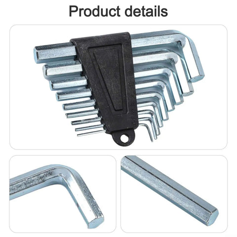 Rock Solid 9-Piece Ball Head Hex Wrench Set For Home Repairs Heavy Duty High Carbon Steel L-Shaped Allen Key Kit Tough Tools That Never Fail, 9-piece hex keys