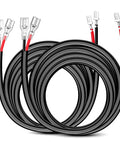 Badass Heavy Duty 2 Pack 16 Awg 10 Ft Wiring Harness Extension Kit For Led Work Light Bars And Pods Off Road Truck Rig Setup No Mess Easy Install Black, featuring dual wires with connectors.