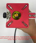 Red 3 In 1 Router Milling Grooves Bracket Guide And Cutting Jig for precise grooving, dado cuts, and drilling close-up.